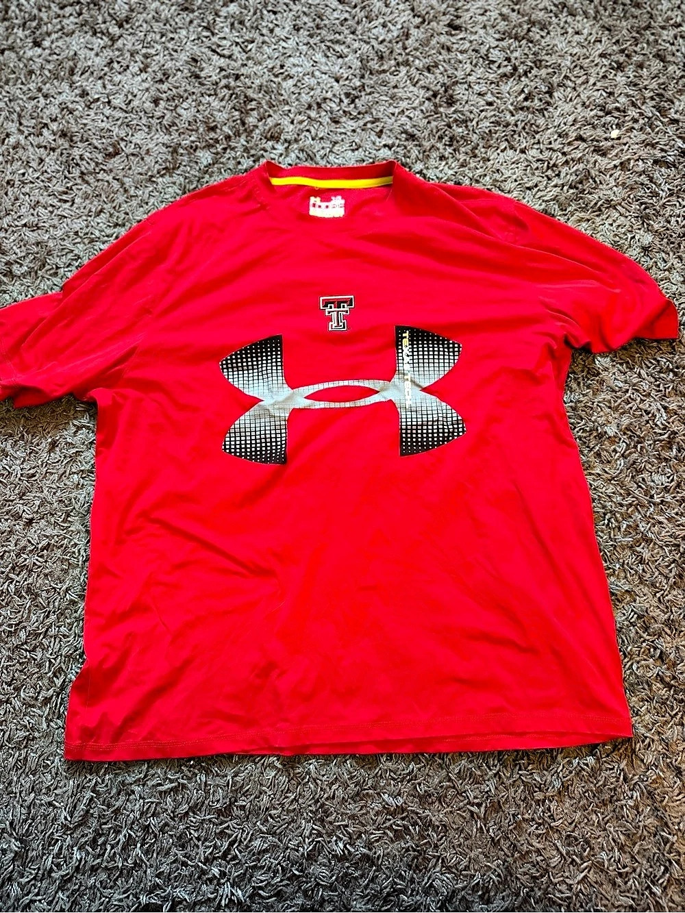 Under Armour Loose HeatGear Catalyst Texas Tech Athletic Tee in Red Size XL